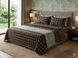 Brown Button Design Handloom Bedcover